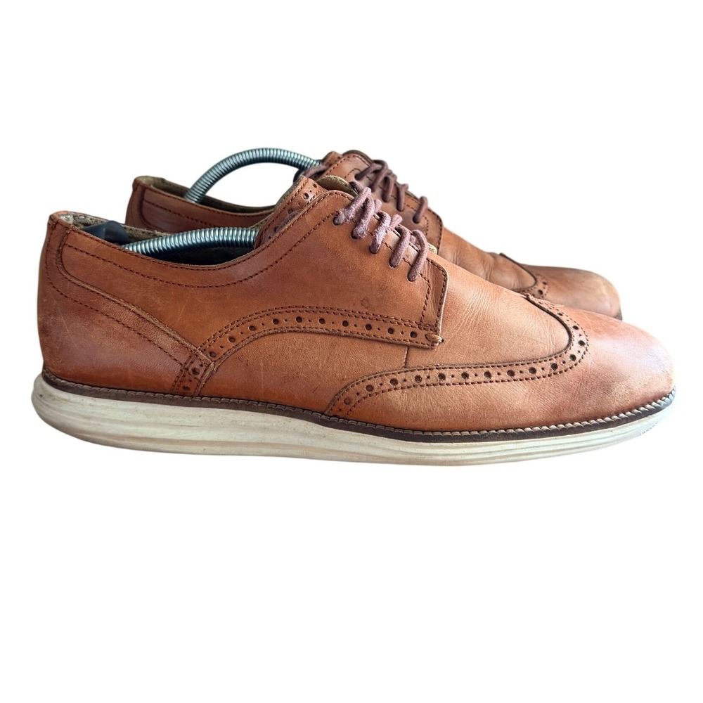 Cole Haan Oxford Mens 11 OriginalGrand Wingtip British Tan Leather C26471